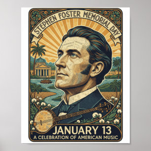 Poster Dia de Memória de Stephen Foster