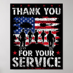 Poster Dia de Memória do Veterano de Serviço Militar Obri