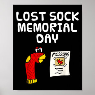 Poster Dia de memorial da meia perdida, trabalhador da la