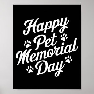 Poster Dia de memorial de animais de estimação feliz impr