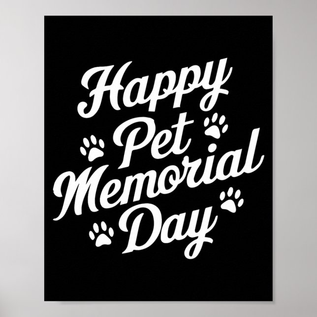 Poster Dia de memorial de animais de estimação feliz impr (Frente)