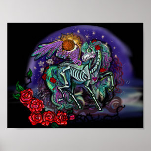 Póster Día de Muertos Horse