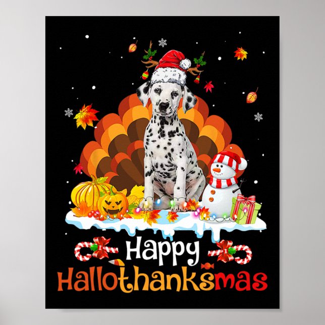 Poster Dia de Natal do Dia das Bruxas de Halloween (Frente)