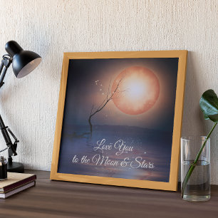 Poster Dia de os namorados Azul Pêssego Texto Personaliza