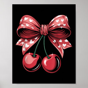 Poster Dia de os namorados Cherry Heart Women Gir