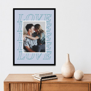 Poster Dia de os namorados de Tipografia do Amor - Azul