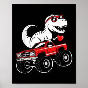 Poster Dia de os namorados Dinossauro Monstro Garotos De