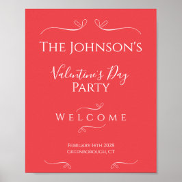 Poster Dia de os namorados Elegante Moderno Bem-vindo