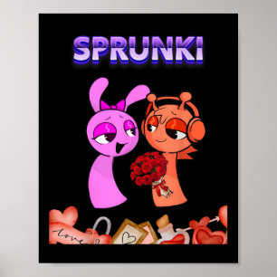 Poster Dia de os namorados Engraçado Sprunki Heart Para C