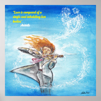 Poster Dia de os namorados Música Almas Belas Citações