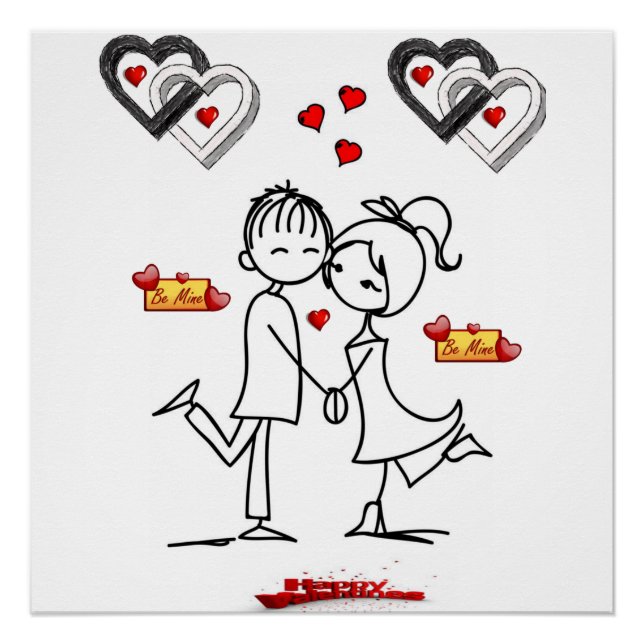 Póster Dia de os namorados poster (Frente)