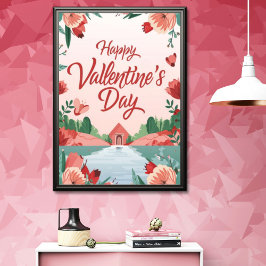 Poster Dia de os namorados Sinfonia do Amor da Natureza