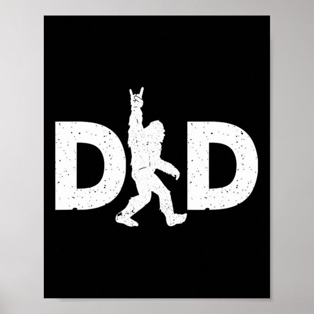 Poster Dia de os pais Bigfoot (Frente)
