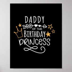 Poster dia de os pais Da Princesa Aniversário