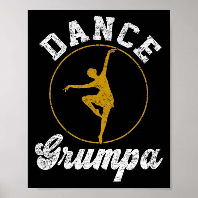 Poster Dia de os pais Dance Grumpa Dance Lover (Frente)