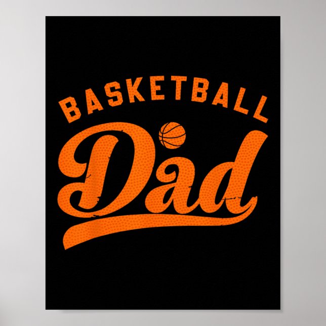 Poster Dia de os pais de Basquete para Ofertas de Pai de  (Frente)