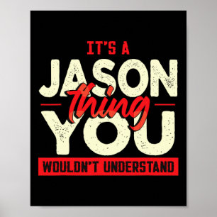 Poster Dia de os pais de Natal Aniversário Nome Jason