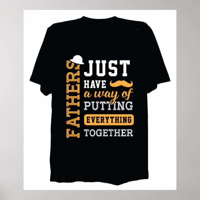 Poster Dia de os pais de tipografia (Frente)