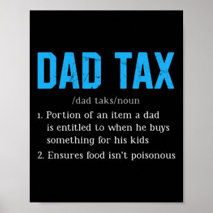 Poster Dia de os pais Definição de Imposto Funny de Pai F