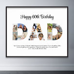 Poster Dia de os pais do pai de Colagem de Fotografias An<br><div class="desc">Celebre os momentos especiais com seu pai com este design de Colagem de Fotos do Pai. Esta design personalizável é perfeita para criar um presente personalizado e sincero para a celebração de Dia de os pais e aniversário. Artesanato uma bela colagem com a palavra PAI, apresentando momentos queridos, criando uma...</div>