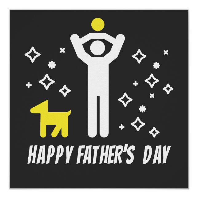 Póster Dia de os pais feliz (Frente)