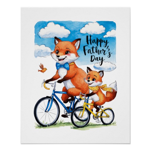 Póster Dia de os pais Feliz (Frente)