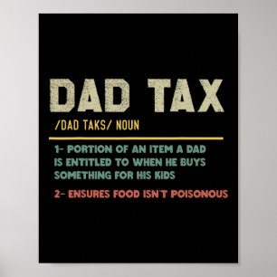 Poster Dia de os pais Funny de Definição de Imposto