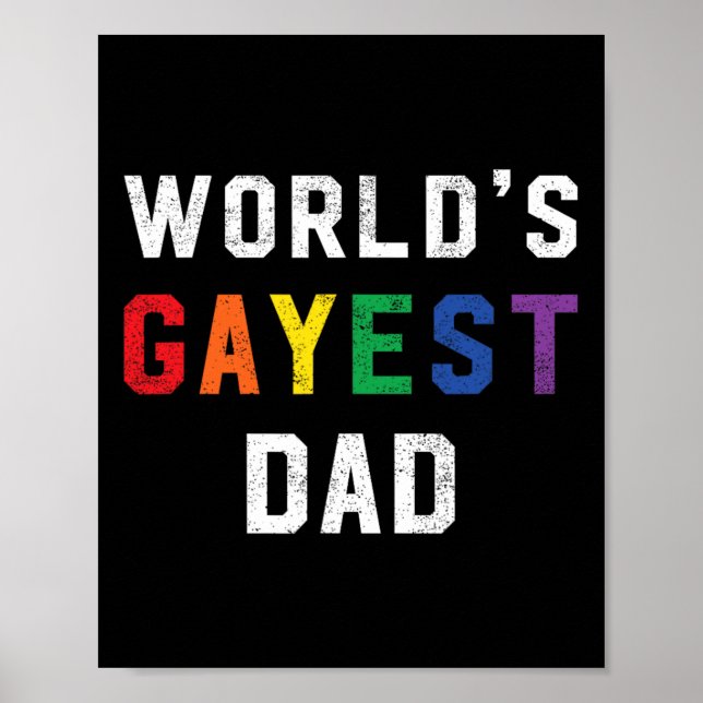 Poster Dia de os pais Lgbt Gayest Pai Gayest (Frente)