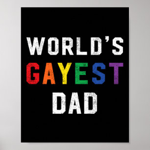 Poster Dia de os pais Lgbt Orgulho gay Gayest Pai