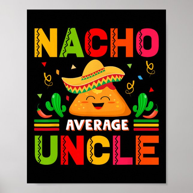 Poster Dia de os pais Média Tio Família Homens Nacho (Frente)