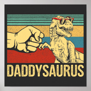 Poster Dia de os pais Pai de Pai Saurus Trex Dinossaur