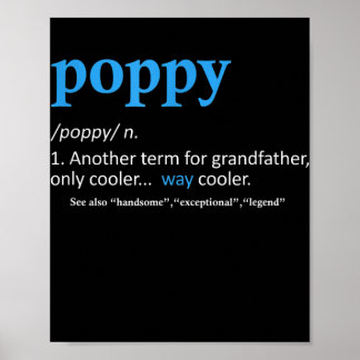 Poster Dia de os pais Poppy Engraçado Vovô