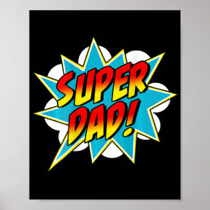Poster Dia de os pais Super-Pai de Histórias em Quadrinho