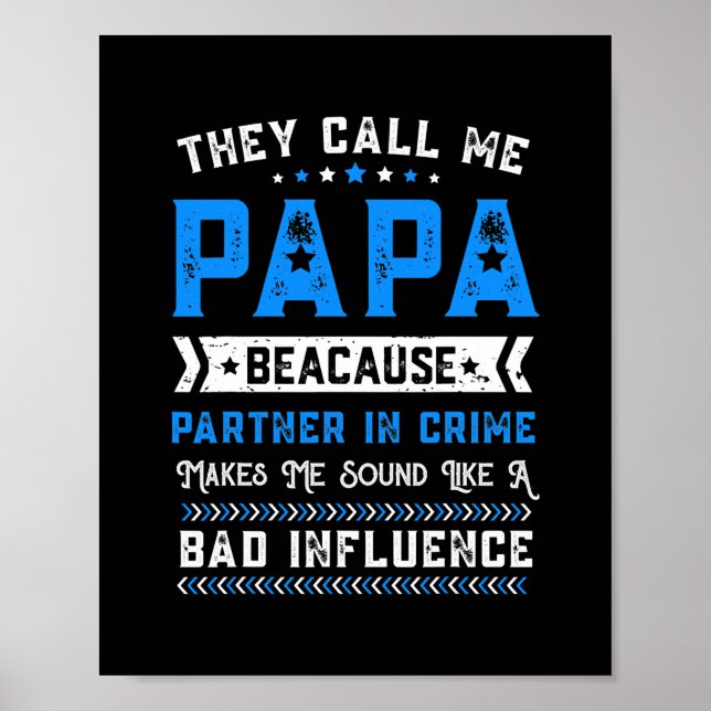 Poster Dia de os pais Vovô, Chamam-Me Papá (Frente)