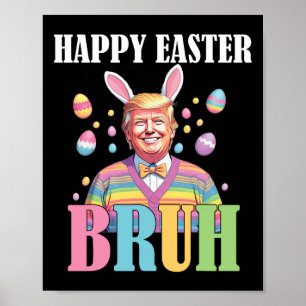 Poster Dia de Páscoa Bruh Coelho Coelho Feliz Páscoa Tr