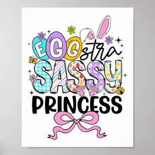 Poster Dia de Páscoa das Crianças Ovo Extra Princesa Meni