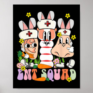 Poster Dia de Páscoa Otorrinolaringologia Médico Enfermei