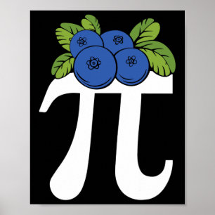 Poster Dia de Pi Engraçado de Blueberry