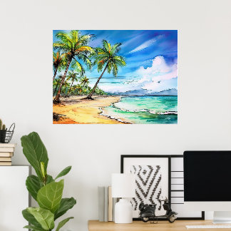 Poster Dia de Praia em Kauai