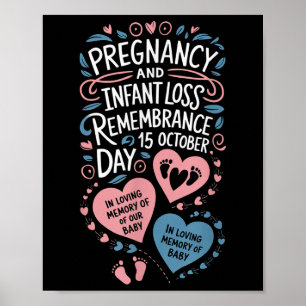 Poster Dia de Recordação da Perda de Gravidez e Infantil 