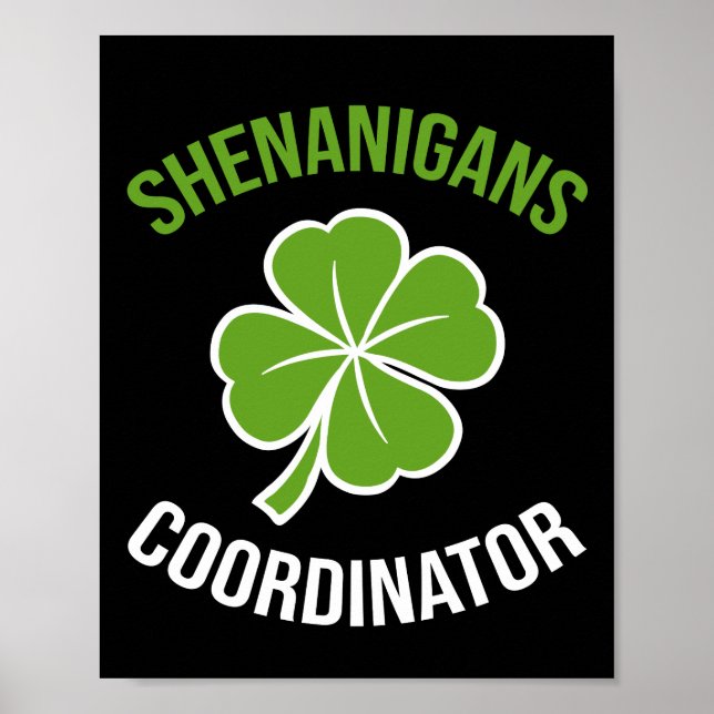 Poster Dia de São Patrício do Coordenador Shenanigans (Frente)