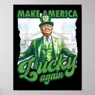 Poster Dia de São Patrício Engraçado Torna a América Sort