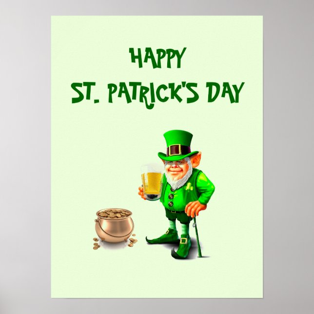 POSTER DIA DE SÃO PATRÍCIO LEPRECHAUN (Frente)
