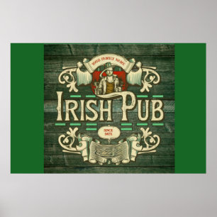 Poster Dia de São Patrício Personalizado Funny Irish Pub