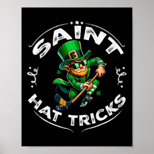 Poster Dia de São Patrício Santo Hat Trick Engraçado Hock