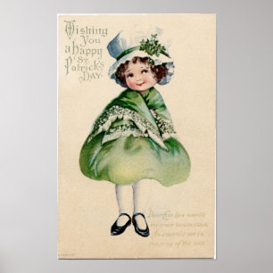 Poster Dia de São Patrício Vintage