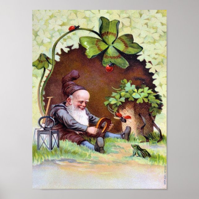 Póster Dia de São Patrício Vintage (Frente)