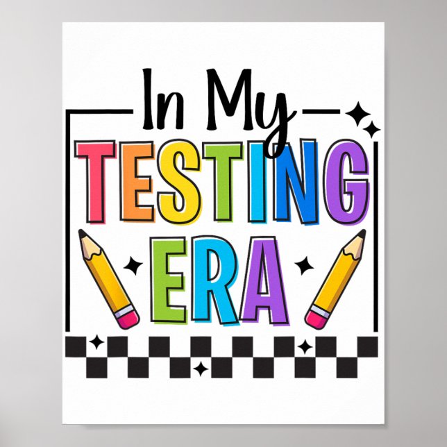 Poster Dia de Teste da Minha Era de Teste do Professor En (Frente)