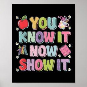 Poster Dia de Teste de Estado Motivacional Que Você Conhe