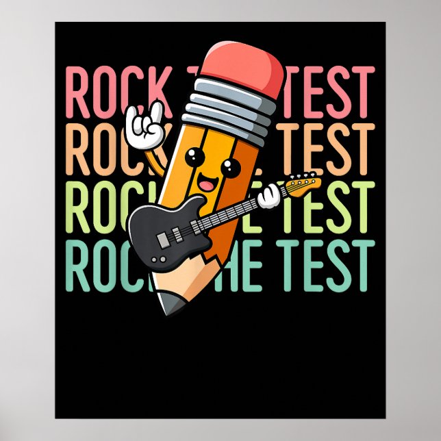 Poster Dia de Teste do Professor Dia de Teste Motivaciona (Frente)
